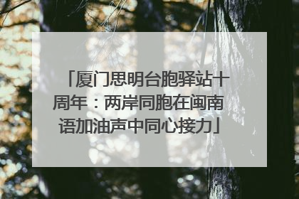 厦门思明台胞驿站十周年：两岸同胞在闽南语加油声中同心接力