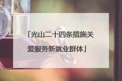 光山二十四条措施关爱服务新就业群体