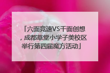 六面竞速VS千面创想，成都草堂小学子美校区举行第四届魔方活动