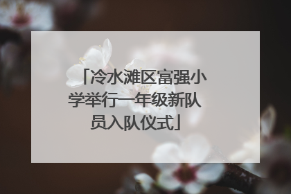 冷水滩区富强小学举行一年级新队员入队仪式