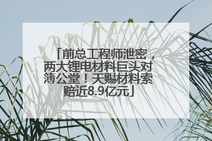 前总工程师泄密，两大锂电材料巨头对簿公堂！天赐材料索赔近8.9亿元