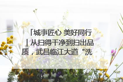 城事匠心 美好同行｜从扫得干净到扫出品质，武昌临江大道“洗”出洁净样板路