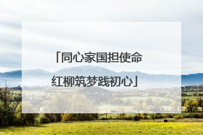 同心家国担使命 红柳筑梦践初心