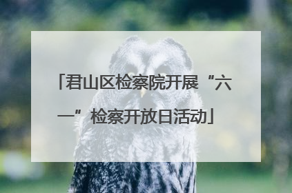 君山区检察院开展“六一”检察开放日活动