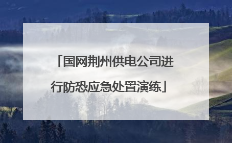 国网荆州供电公司进行防恐应急处置演练