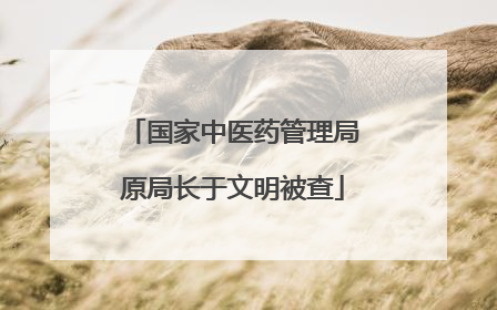国家中医药管理局原局长于文明被查