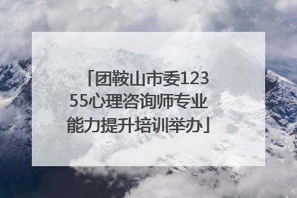 团鞍山市委12355心理咨询师专业能力提升培训举办