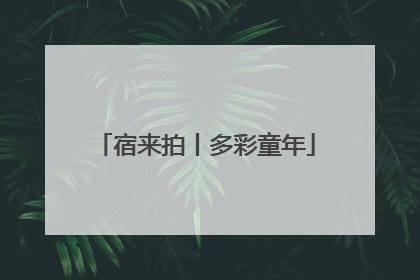 宿来拍丨多彩童年
