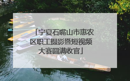 宁夏石嘴山市惠农区职工摄影暨短视频大赛圆满收官