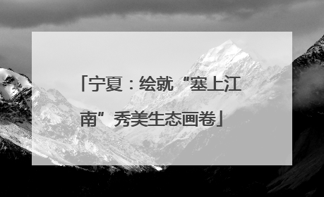 宁夏：绘就“塞上江南”秀美生态画卷