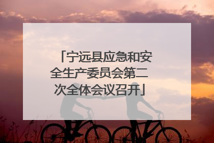 宁远县应急和安全生产委员会第二次全体会议召开