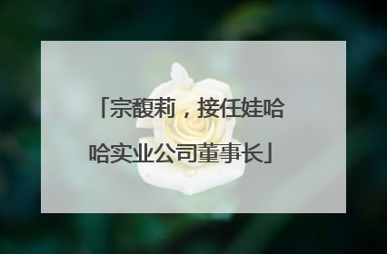 宗馥莉，接任娃哈哈实业公司董事长