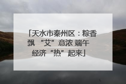 天水市秦州区：粽香飘 “艾”意浓 端午经济“热”起来