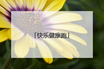 快乐健康跑