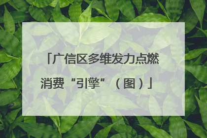 广信区多维发力点燃消费“引擎”（图）
