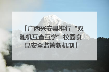 广西兴安县推行“双随机互查互学”校园食品安全监管新机制