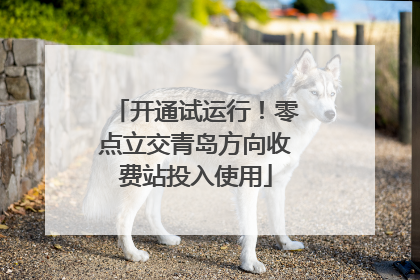 开通试运行！零点立交青岛方向收费站投入使用