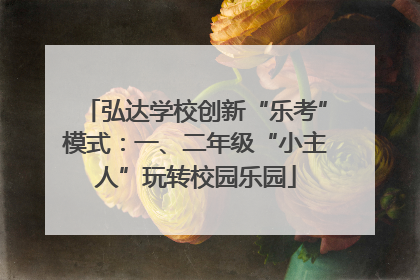 弘达学校创新“乐考”模式：一、二年级“小主人”玩转校园乐园