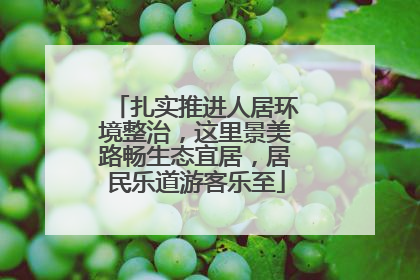 扎实推进人居环境整治，这里景美路畅生态宜居，居民乐道游客乐至