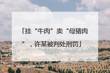 挂“牛肉”卖“母猪肉”，许某被判处刑罚