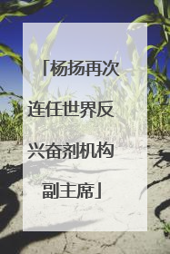 杨扬再次连任世界反兴奋剂机构副主席