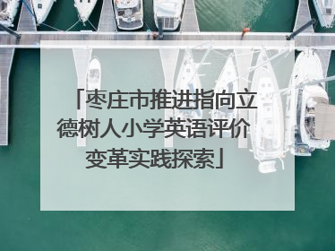 枣庄市推进指向立德树人小学英语评价变革实践探索