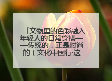 文物里的色彩融入年轻人的日常穿搭——传统的，正是时尚的（文化中国行·这些美 很中国）