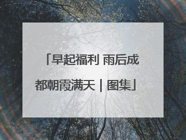 早起福利 雨后成都朝霞满天｜图集