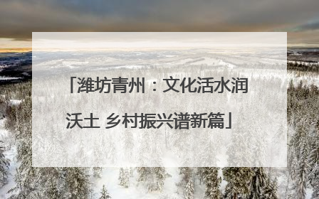 潍坊青州：文化活水润沃土 乡村振兴谱新篇