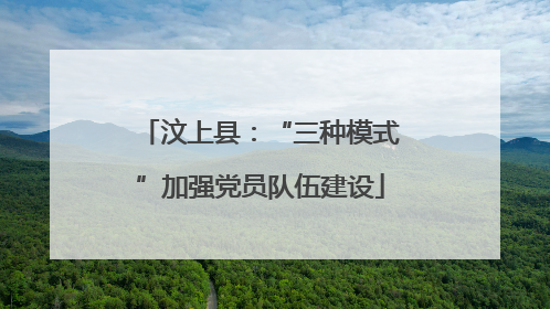 汶上县：“三种模式”加强党员队伍建设