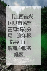江西省兴国县市场监管局城岗分局：送年报指导上门 解商户服务难题