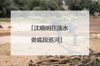 沈晓明在涟水娄底段巡河