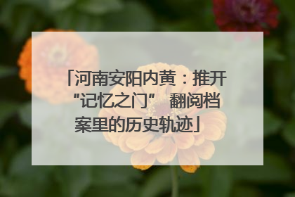 河南安阳内黄：推开“记忆之门” 翻阅档案里的历史轨迹