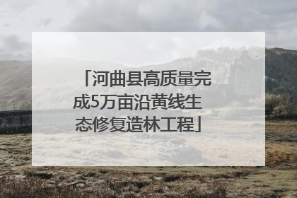 河曲县高质量完成5万亩沿黄线生态修复造林工程