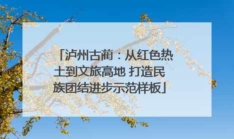 泸州古蔺：从红色热土到文旅高地 打造民族团结进步示范样板