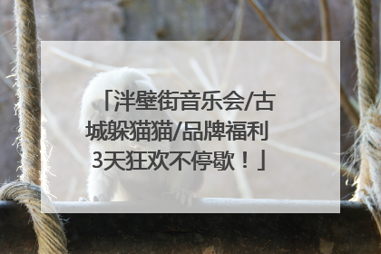泮壁街音乐会/古城躲猫猫/品牌福利3天狂欢不停歇！