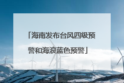 海南发布台风四级预警和海浪蓝色预警