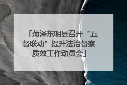 菏泽东明县召开“五督联动”提升法治督察质效工作动员会