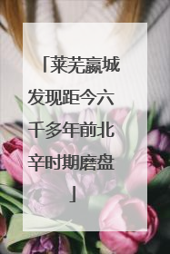 莱芜嬴城发现距今六千多年前北辛时期磨盘