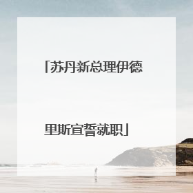 苏丹新总理伊德里斯宣誓就职