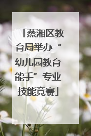 蒸湘区教育局举办“幼儿园教育能手”专业技能竞赛