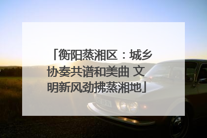 衡阳蒸湘区：城乡协奏共谱和美曲 文明新风劲拂蒸湘地