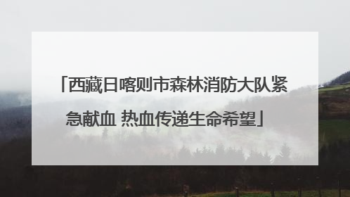 西藏日喀则市森林消防大队紧急献血 热血传递生命希望