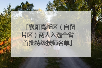 襄阳高新区（自贸片区）两人入选全省首批特级技师名单