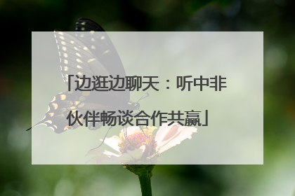 边逛边聊天：听中非伙伴畅谈合作共赢