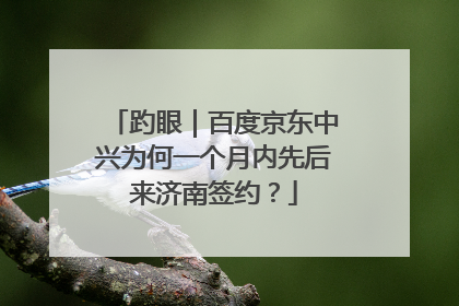 趵眼｜百度京东中兴为何一个月内先后来济南签约？