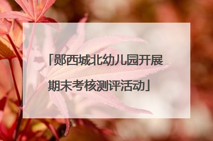 郧西城北幼儿园开展期末考核测评活动
