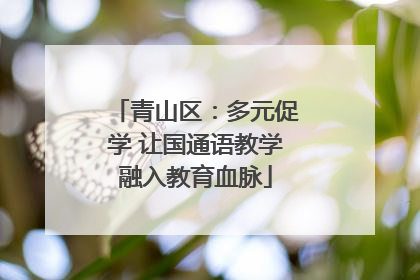 青山区：多元促学 让国通语教学融入教育血脉