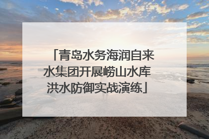 青岛水务海润自来水集团开展崂山水库洪水防御实战演练