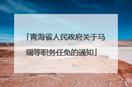 青海省人民政府关于马瑞等职务任免的通知